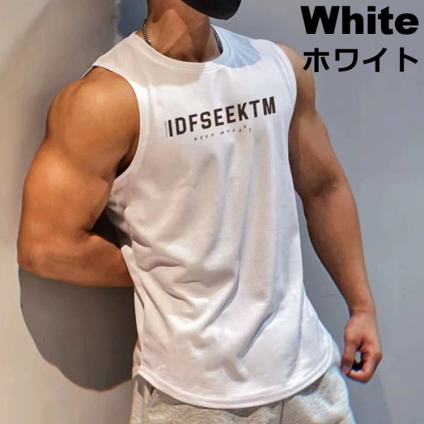 画像7: メンズタンクトップ ノースリーブ スポーツウェア ジムウェア カジュアルウェア ルームウェア ウエイトトレーニングウェア
