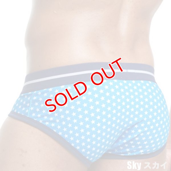 画像6: 【シーインナー】スター柄ブリーフビキニ (6)