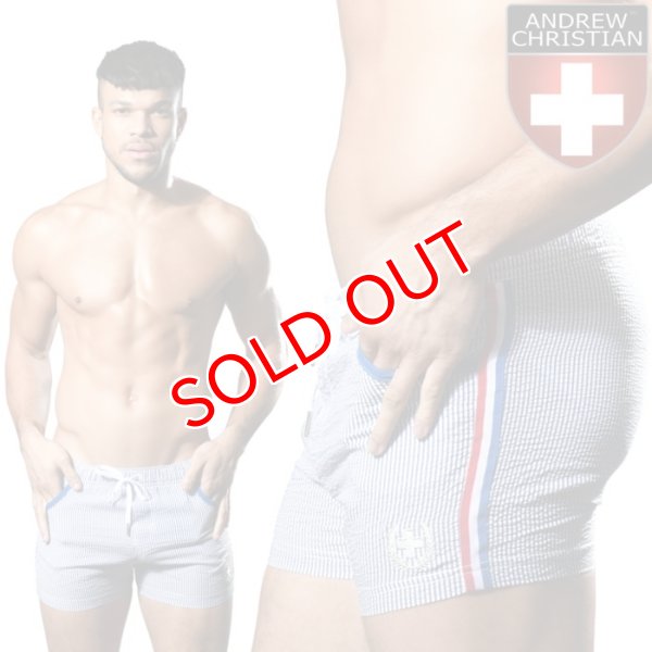 画像1: Andrew Christian【アンドリュークリスチャン】 メンズ水着 海パン ブランド ショート丈 スイムショーツ HAMPTONS Swim Shorts (1)