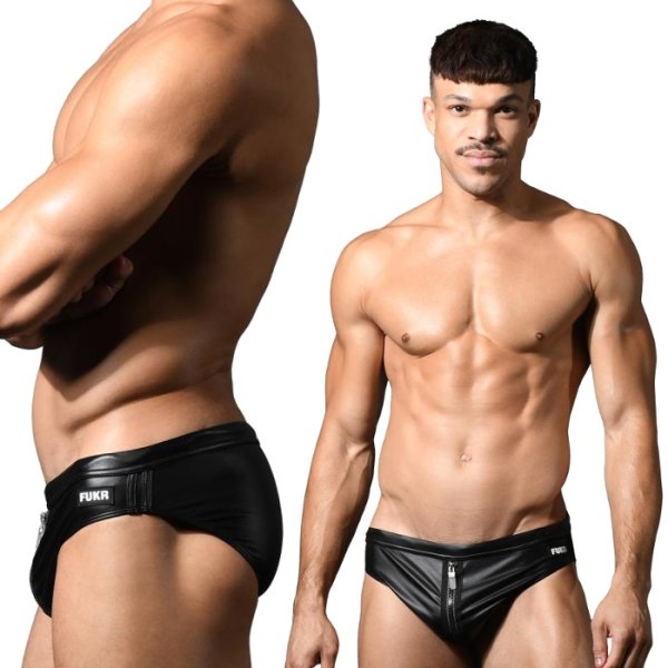 画像2: Andrew Christian【アンドリュークリスチャン】メンズ男性水着 ビキニ水着 ブーメラン水着 FUKR ジッパー ビキニ スイムウェア (2)