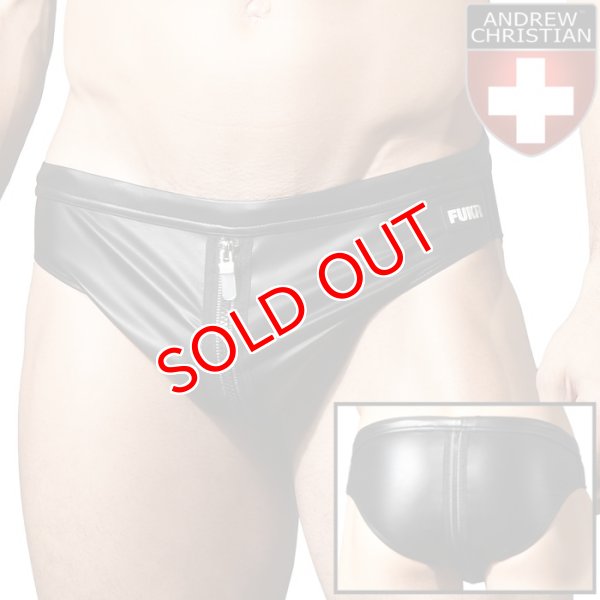 画像1: Andrew Christian【アンドリュークリスチャン】メンズ男性水着 ビキニ水着 ブーメラン水着 FUKR ジッパー ビキニ スイムウェア (1)