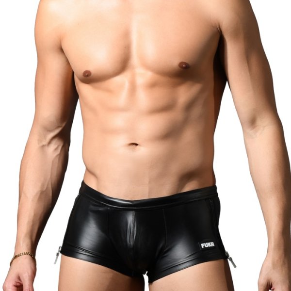 画像5: Andrew Christian【アンドリュークリスチャン】海パン メンズ男性水着 ボクサー ショート丈 トランクス FUKR ジッパー スイムショーツ (5)