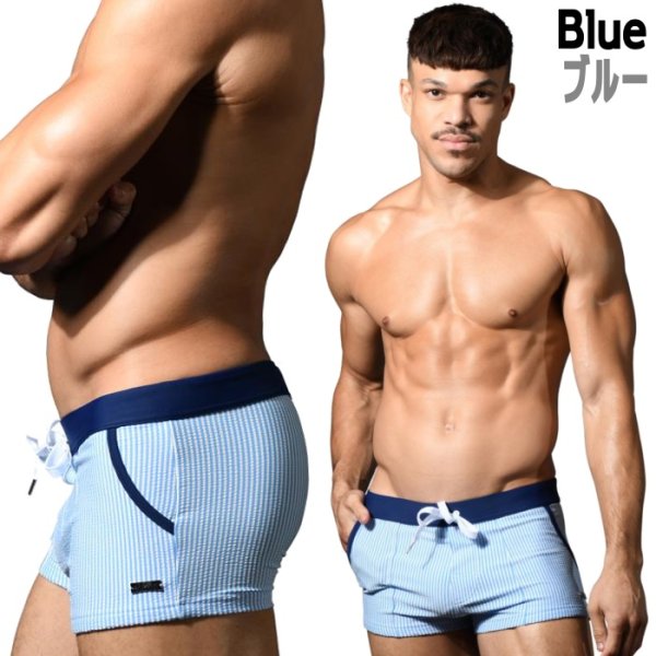 画像2: Andrew Christian【アンドリュークリスチャン】海パン メンズ男性水着 ボクサー ショート丈 トランクス Hamptons スイムショーツ (2)