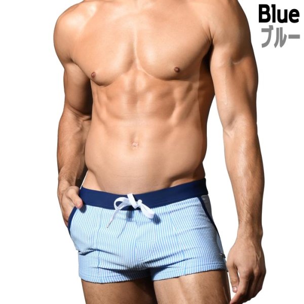 画像3: Andrew Christian【アンドリュークリスチャン】海パン メンズ男性水着 ボクサー ショート丈 トランクス Hamptons スイムショーツ (3)