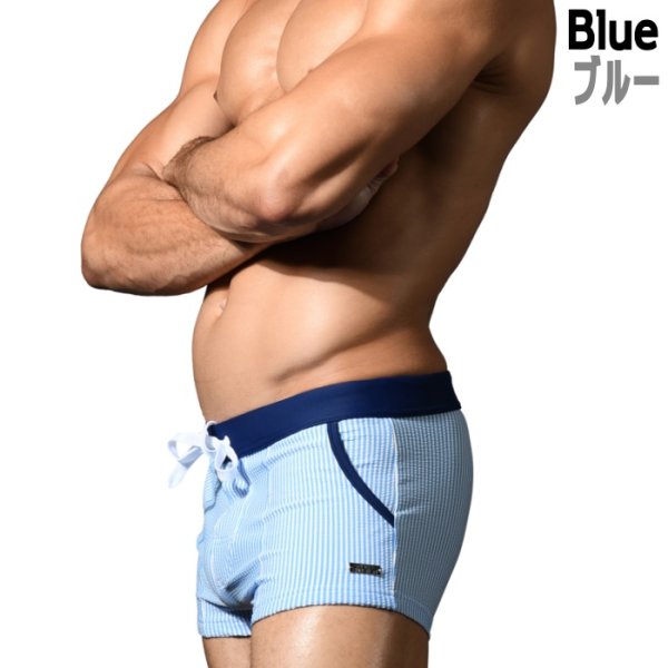 画像4: Andrew Christian【アンドリュークリスチャン】海パン メンズ男性水着 ボクサー ショート丈 トランクス Hamptons スイムショーツ (4)