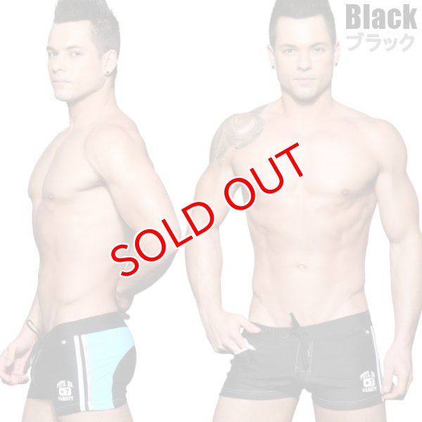 画像2: Andrew Christian【アンドリュークリスチャン】メンズ水着 海パン ブランド ショート丈 スイムショーツ Phys. Ed. Varsity Zipper Pocket Trunk (2)
