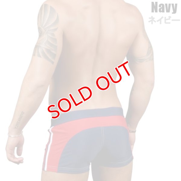 画像9: Andrew Christian【アンドリュークリスチャン】メンズ水着 海パン ブランド ショート丈 スイムショーツ Phys. Ed. Varsity Zipper Pocket Trunk (9)