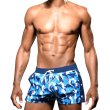 画像2: Andrew Christian【アンドリュークリスチャン】メンズ水着 海パン ブランド ショート丈 スイムショーツ Blue Camo Snap (2)