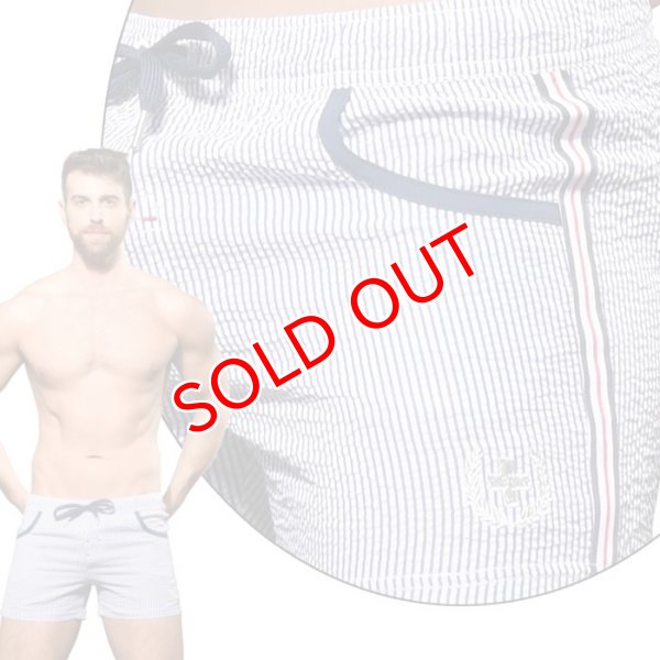 画像6: Andrew Christian【アンドリュークリスチャン】メンズ水着 海パン ブランド ショート丈 スイムショーツ Retro Stripe(7968) (6)