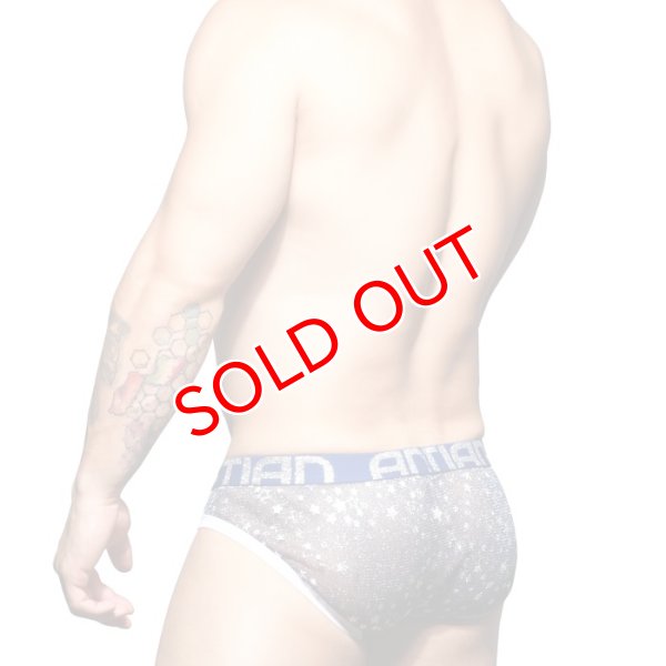 画像3: 【アンドリュークリスチャン】Sheer Star Sparkle メッシュ ブリーフ (3)