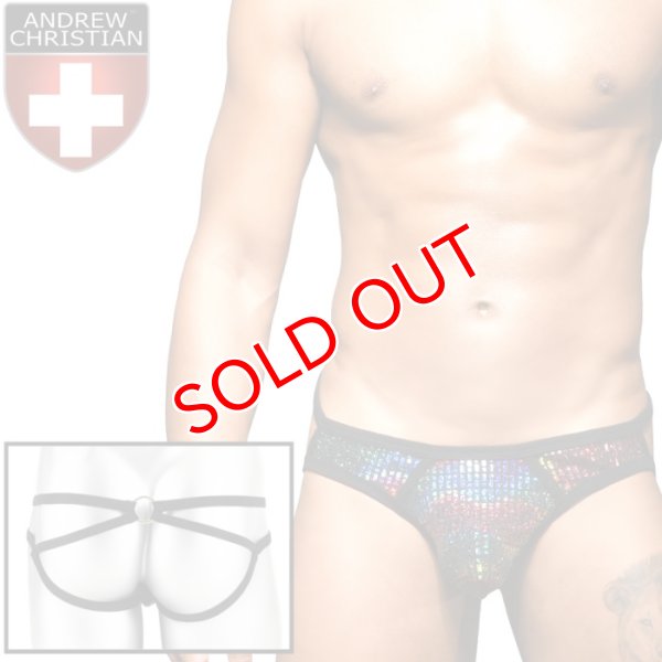 画像1: Andrew Christian【アンドリュークリスチャン】 Disco Camo Strap Jock Almost Naked ジョックストラップ (1)