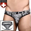 画像1: Andrew Christian【アンドリュークリスチャン】 Almost Naked Metallic Zebra Brief ジョックストラップ (1)