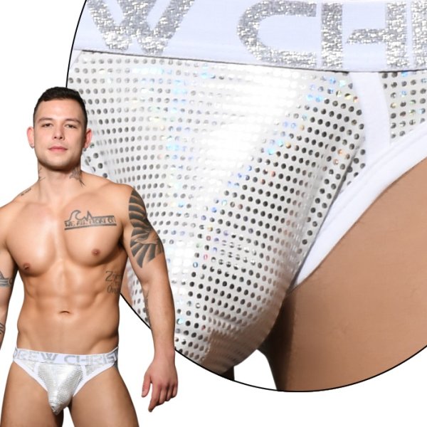 画像6: Andrew Christian【アンドリュークリスチャン】 Metallic Snow Strap ALMOST NAKED ジョックストラップ (6)