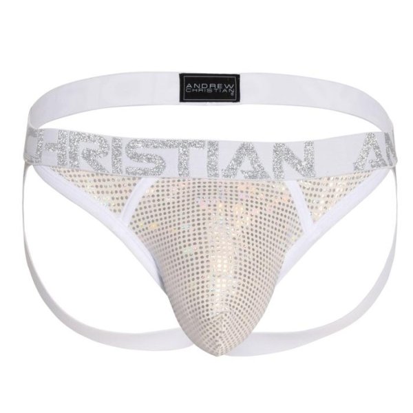 画像7: Andrew Christian【アンドリュークリスチャン】 Metallic Snow Strap ALMOST NAKED ジョックストラップ (7)