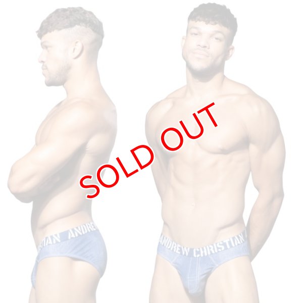 画像2: Andrew Christian【アンドリュークリスチャン】 WESTERN ブリーフ デニム柄 Demin 男性下着 ローライズ メンズビキニ メンズインナー (2)