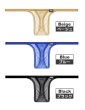 画像15: AeeeYeee メンズ Tバック スケ感のメッシュ生地 3D立体ポーチ G-String G-ストリング ローライズ 極薄軽量 極小男性下着 (15)