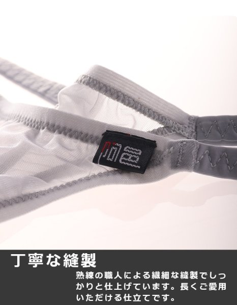 画像14: AeeeYeee メンズ Tバック スケ感のメッシュ生地 3D立体ポーチ G-String G-ストリング ローライズ 極薄軽量 極小男性下着 (14)