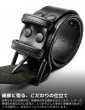 画像6: 本革 リストバンド ワイド幅 メンズ レザー ブレスレット 牛革 太め バングル パンク ロック コスプレ フェティッシュ ステージ衣装 SMBD (6)