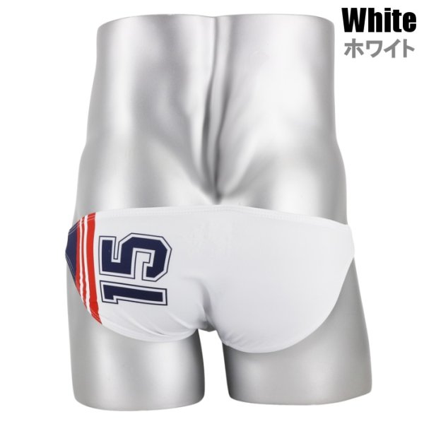 画像10: DM【ディーエム】メンズビキニパンツ ローライズ スポーティ ナンバリング ビキニ 男性用 (男性下着dm3059) (10)