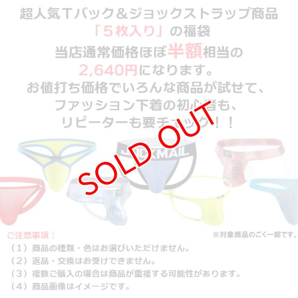 画像2: 【福袋】メンズＴバック&ジョックストラップ 5枚セット (ケツワレ ケツ割れ 男性下着 ファッション下着 エロパン) (2)