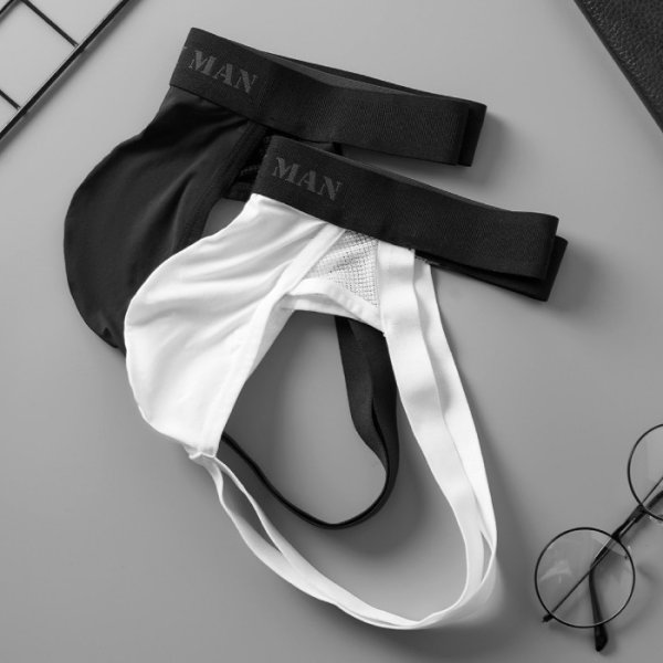 画像5: GTOPX ジョックストラップ ケツ割れ ケツワレ メッシュ生地 部分シースルー ジョックストラップ エロパン 男性下着 (5)