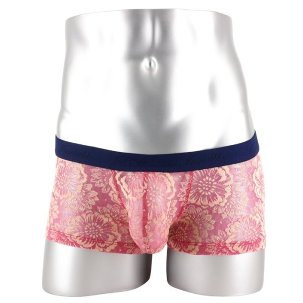 画像5: L'Homme Invisible【ロームアンヴィジーブル】 ボクサーパンツ La Fleur Rose メッシュ レース ボクサー (5)