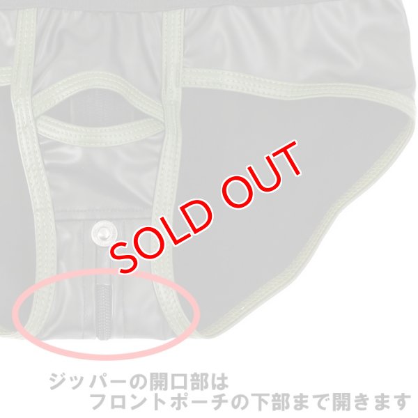 画像6: 【マスクロ】ジッパー仕様ブリーフ レザー風 フェイクレザー ENFORCE (6)