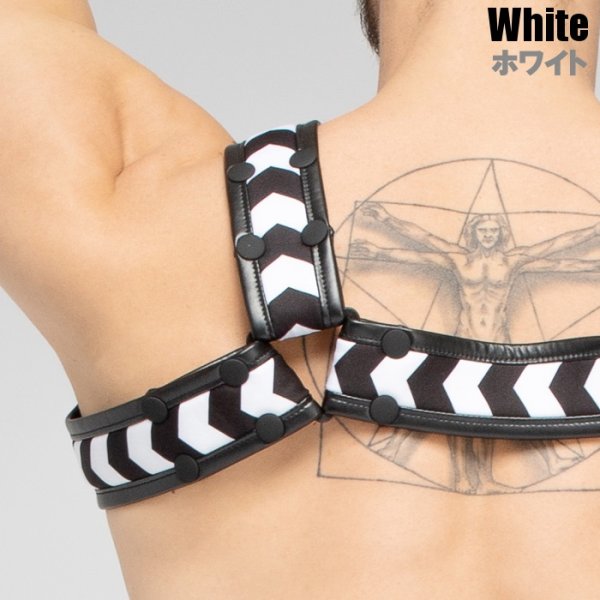 画像9: Maskulo【マスクロ】ハーネス メンズ レザー風 フェイクレザー ボンテージ パーティ Gogo 衣装 SKULLA (9)