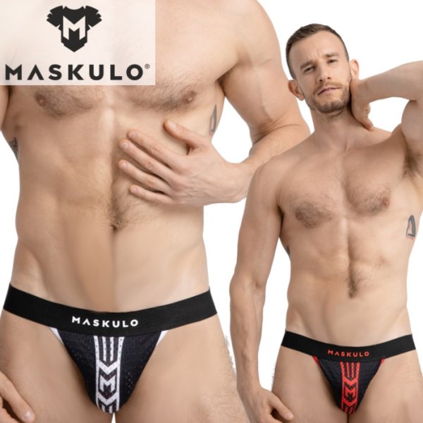 画像1: Maskulo【マスクロ】ジョックストラップ メッシュ ケツ割れ ケツワレ SKULLA (1)