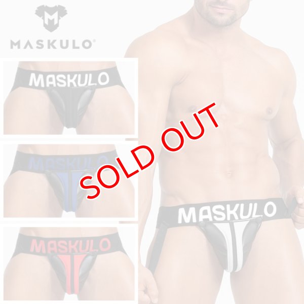 画像1: Maskulo【マスクロ】ジョックストラップ メンズ ジョック ケツ割れ ケツワレ レザー風 ラバー ARMORED ジョックストラップ (1)