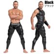 画像2: Maskulo【マスクロ】男性用レギンス ジッパー  レザー風 フェイクレザー ラバー ボンテージ Maskulo マスクロ ジッパー ARMORED (ma-lg200) (2)