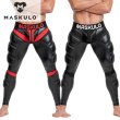 画像1: Maskulo【マスクロ】男性用レギンス ジッパー  レザー風 フェイクレザー ラバー ボンテージ Maskulo マスクロ ジッパー ARMORED (ma-lg200) (1)