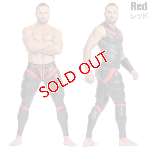 画像6: Maskulo【マスクロ】男性用レギンス ジッパー  レザー風 フェイクレザー ラバー ボンテージ Maskulo マスクロ ジッパー ARMORED (ma-lg200) (6)