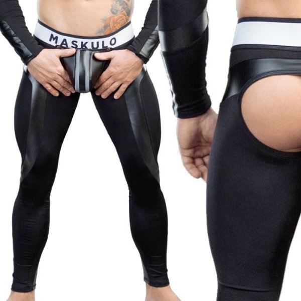 画像2: 【マスクロ】Armored Oバックレギンス (2)