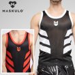 画像1: Maskulo【マスクロ】メンズ メッシュ タンクトップ ジム トレーニング ジョギング スポーツ ウェア Maskulo マスクロ SKULLA (1)