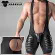 画像1: Maskulo【マスクロ】シングレット 太ももパッド Armored Oバック (1)