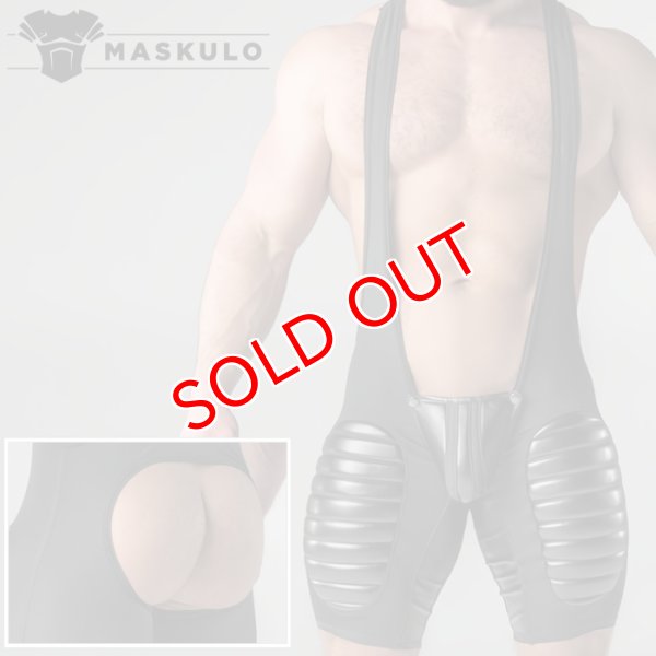 画像1: Maskulo【マスクロ】シングレット 太ももパッド Armored Oバック (1)