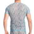 画像4: L'Homme Invisible【ロームアンヴィジーブル】男性用高級下着 レース メッシュ Ｔシャツ ルームウェア Icy Tropics (4)