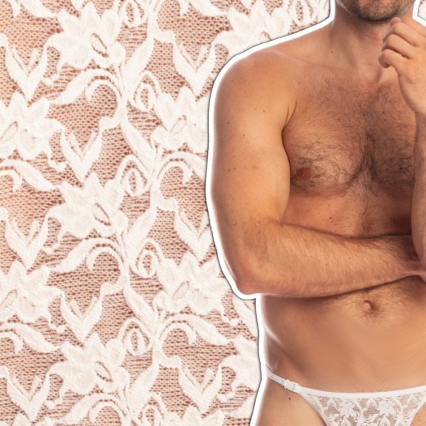 画像6: L'Homme Invisible【ロームアンヴィジーブル】 メンズTバック 男性用Tバック 男性Gストリング G-string White Lotus レース メッシュ Tバック 男性下着 (my83-lot-002) (6)