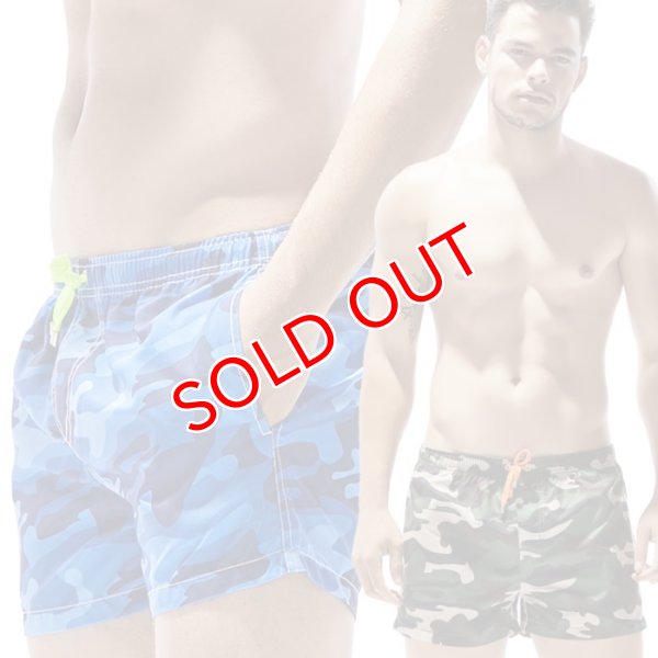 画像1: 【セビン】水陸両用 海パン スイムショーツ カモフラージュ (1)