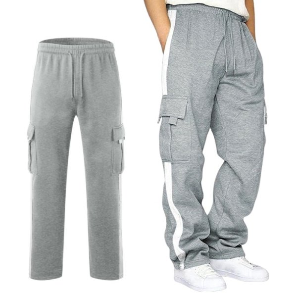 画像1: スウェットパンツ メンズ ストレート ジョガーパンツ ストレッチ カジュアルウェア スポーツウェア ルームウェア 春・秋・初冬対応 (1)