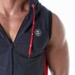 画像12: TOF Paris【TOFパリ】メンズ フート付きスウェット ノースリーブ スポーツウェア カジュアルウェア ZIPPED SLEEVELESS HOODIE (12)