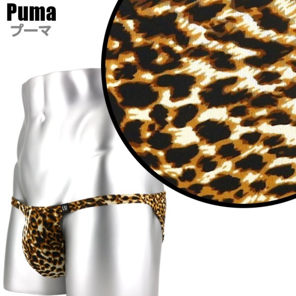 画像13: U.M. メンズビキニ ローライズ極小ビキニ エロパン セクシー アニマル柄 ヒョウ柄 Under Moon/アンダームーン (13)