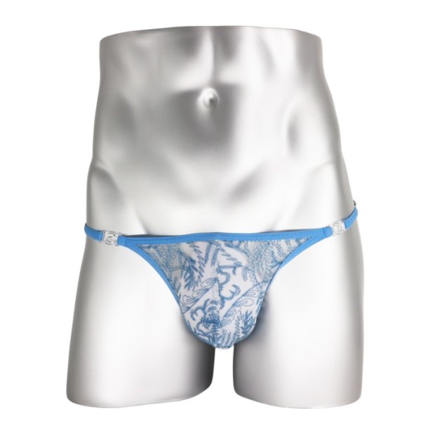 画像6: L'Homme Invisible【ロームアンヴィジーブル】男性用 レース メッシュ Tバック Gストリング Icy Tropics (6)