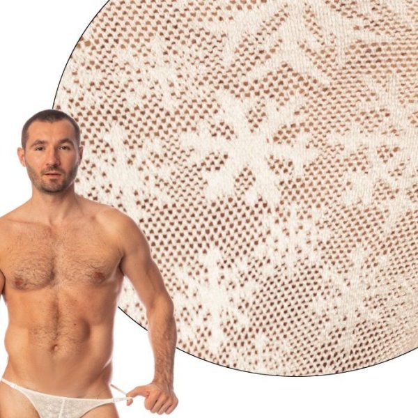 画像7: L'Homme Invisible【ロームアンヴィジーブル】男性用Tバック メンズTバック Gストリング Snowflake レース メッシュ Tバック 男性下着 (7)