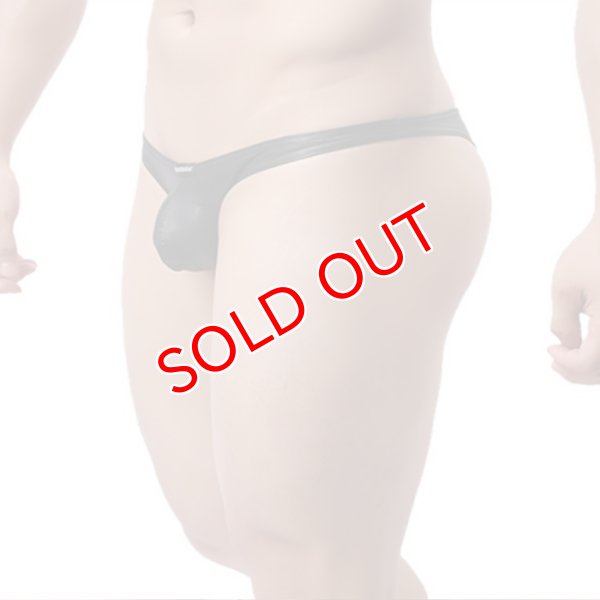 画像5: 【ウォーム】メンズビキニ レザーテイスト ハーフバックビキニ (5)