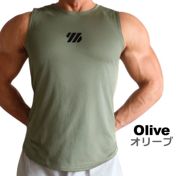 画像7: メンズタンクトップ ノースリーブ スポーツ 筋トレ カジュアルウェア ルームウェア ウエイトトレーニング (7)